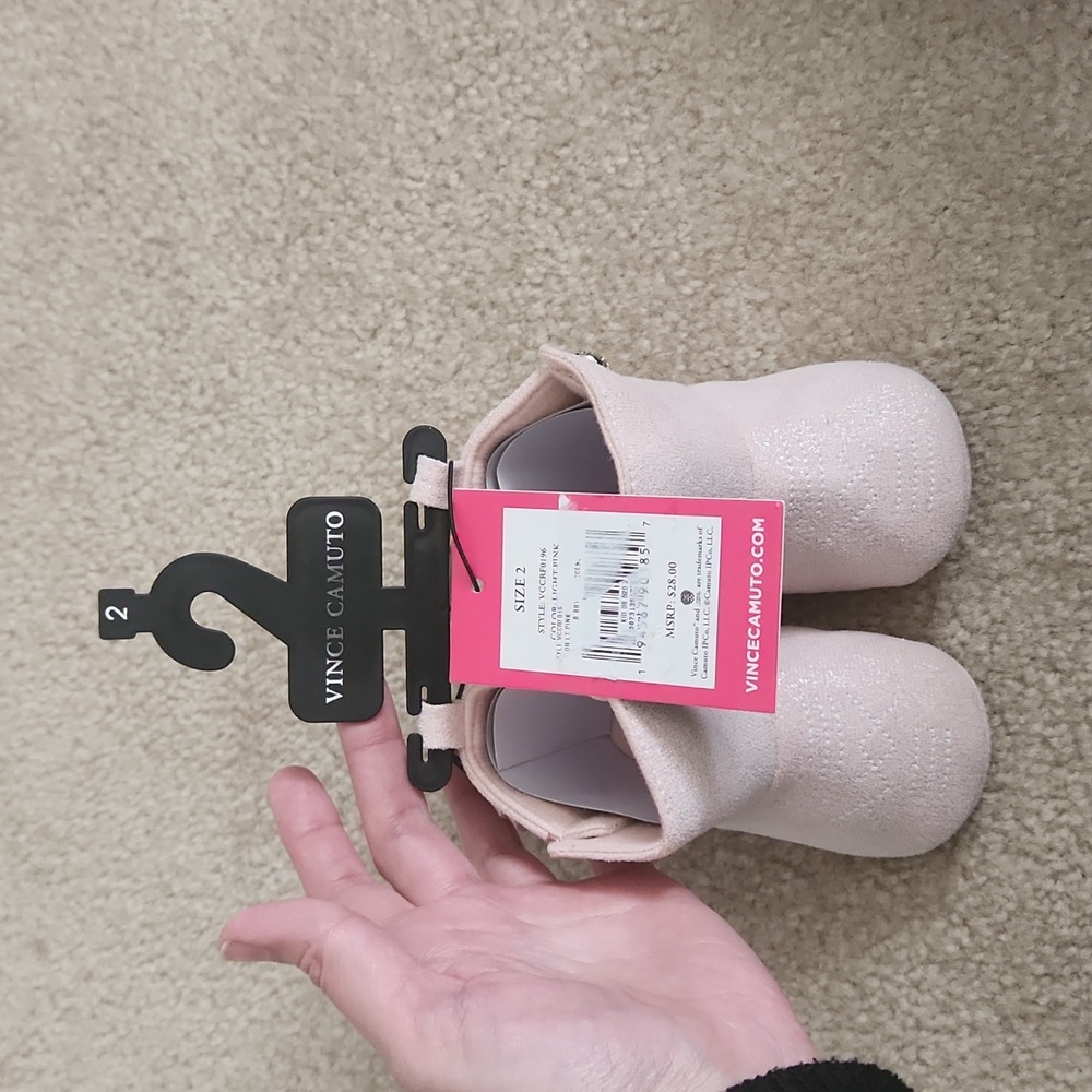 Vince Camuto pink baby girl boots